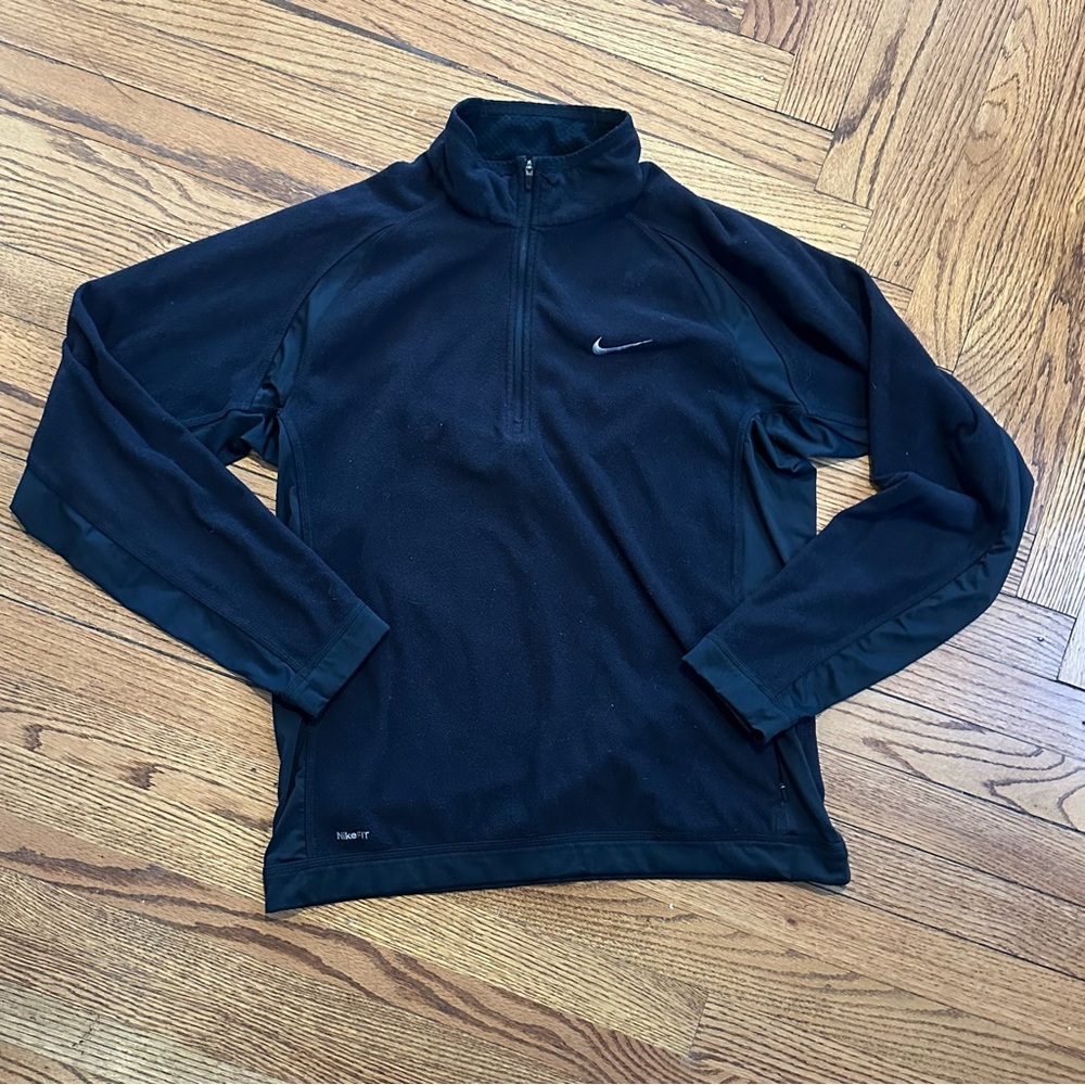 black Nike Dri-FIT 1/4 zip fleece